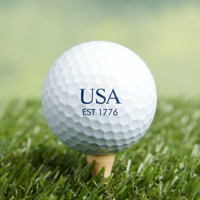 Modern USA Established 1776 Golf Balls (Insitu Tee)
