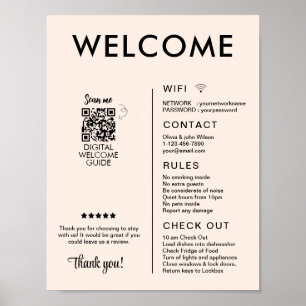 Modern Vacation Rental House Welcome Poster