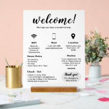 Modern Vacation Rental House Welcome Sign