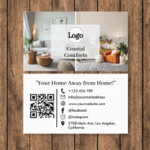 Modern Vacation Rental QR Code Logo