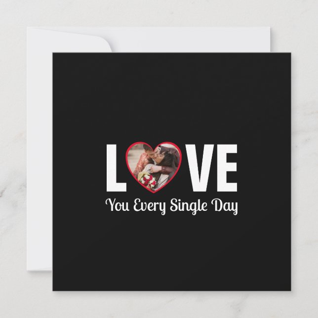 Modern Valentine Custom Photo and Love Announcement (Front)