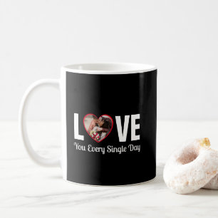 Modern Valentine Custom Photo and Love Message Coffee Mug