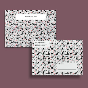 Modern Valentine Pink Black Hearts Love Envelopes