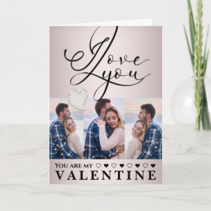 Modern Valentine’s Day Photo Collage Card