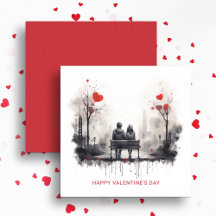 Modern Valentine's Day Couple in Love