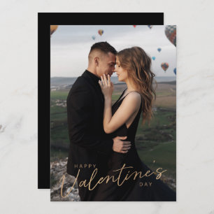 Modern Valentines Day Couple love Photo Valentines Holiday Card