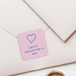 Modern Valentine's Day Heart Sticker - Lavender