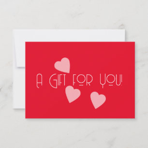 MODERN Valentines Day Hearts Gift Certificate Invitation