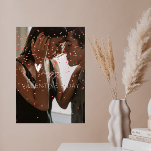 Modern Valentine's Day personalised couple photo  Print