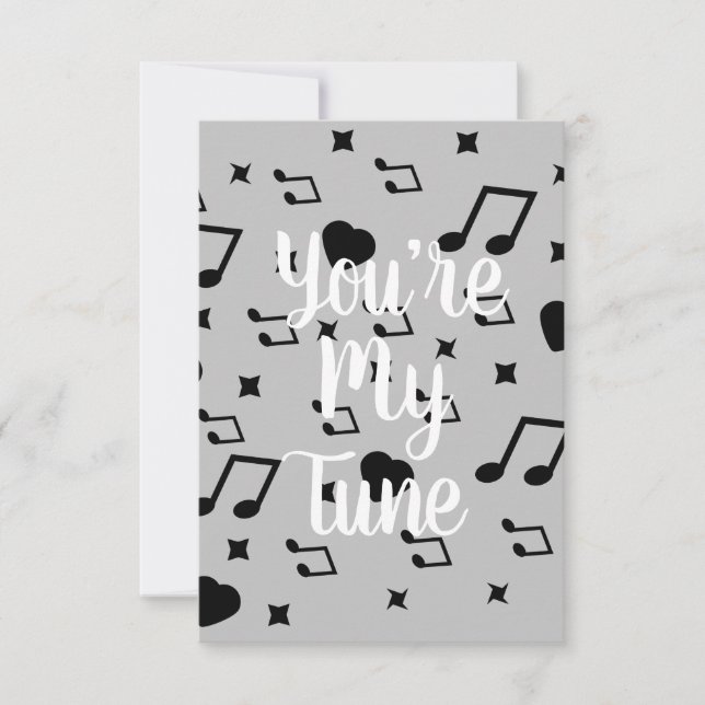Modern Valentines Musical Notes Music Hearts (Front)