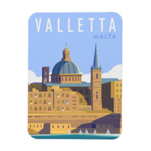 Modern Valletta malta Travel Magnet