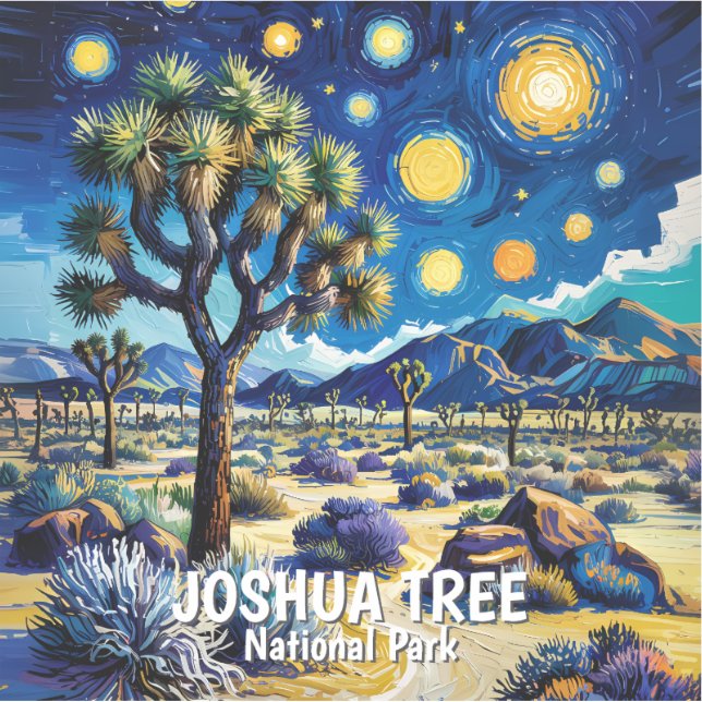 Modern Van Gogh Joshua Tree Mojave Desert Hiking (Front)