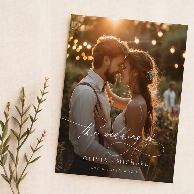 Modern Vellum Overlay Photo Wedding Invitation (Creator Uploaded)