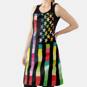 MODERN VERSION MULTICOLOR USA/USA FLAG MASANSER APRON