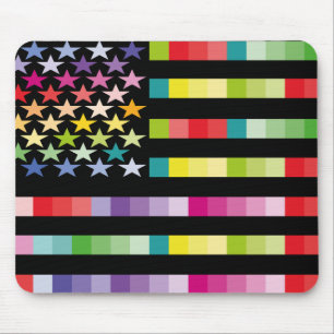 MODERN VERSION MULTICOLOR USA/USA FLAG MASANSER MOUSE PAD