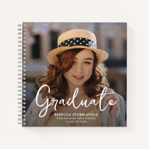 Modern Vertical Photo Graduation 2025 Guest Notebook
