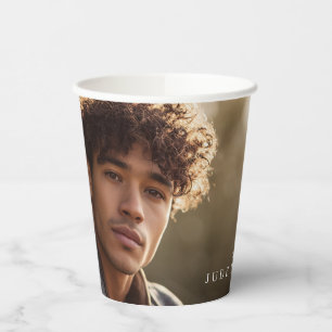 Modern Vertical PhotoPop Graduation Paper Cups