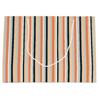 Modern Vertical Stripe Patterned Large Gift Bag