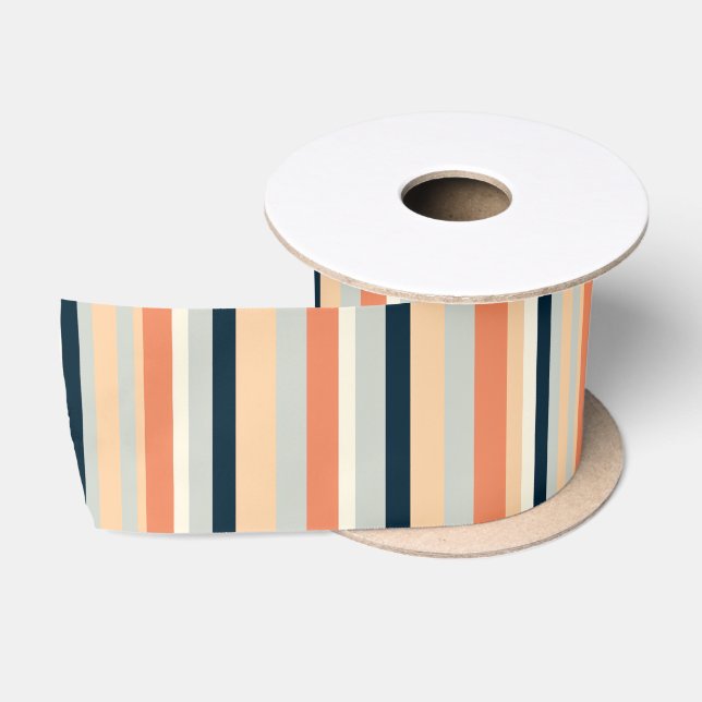 Modern Vertical Stripe Patterned Wide Satin Ribbon (Spool)