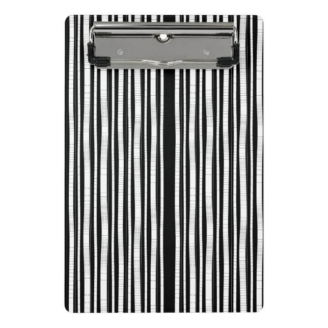 Modern Vertical Stripes Pattern Mini Clipboard (Front)