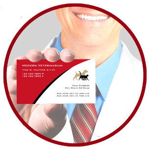 Modern Veterinarian Business Cards