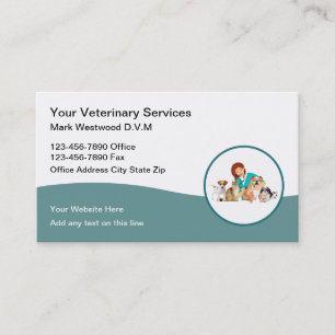 Modern Veterinarian Business Cards