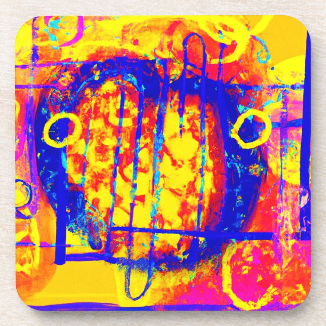 Modern Vibrant Abstractions Art Coaster (Front)