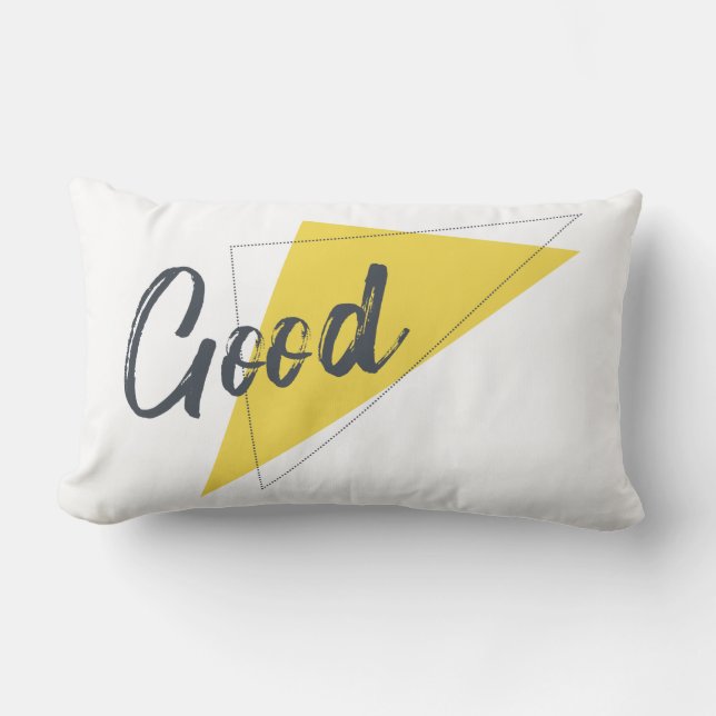 Modern, vibrant, bold graphic design of Good Lumbar Cushion (Front)