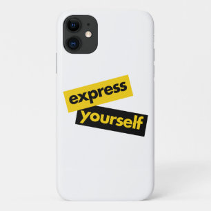 Modern, vibrant, bold graphic of Express Yourself Case-Mate iPhone Case
