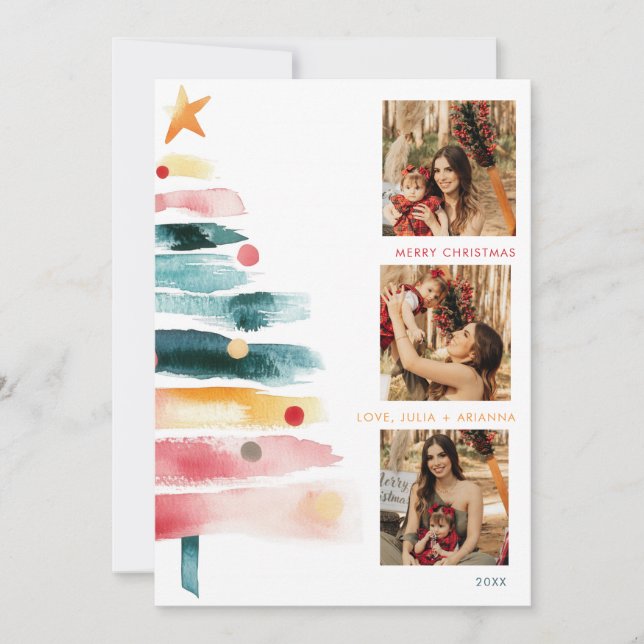 Modern Vibrant Christmas Card (Front)