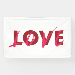 Modern, vibrant, cool, trendy design of Love Banner
