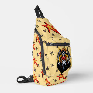Modern vibrant Country Western USA Cowboy Sling Bag
