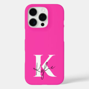 Modern Vibrant Personalised Monogram Name iPhone 16 Pro Case
