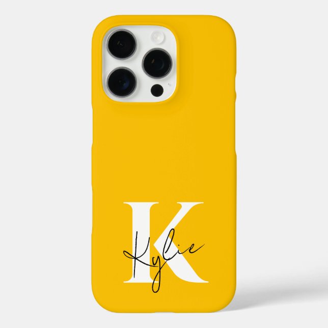 Modern Vibrant Personalised Monogram Name Case-Mate iPhone Case (Back)