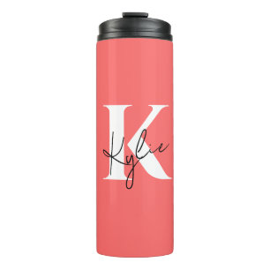 Modern Vibrant Personalised Monogram -  Thermal Tumbler