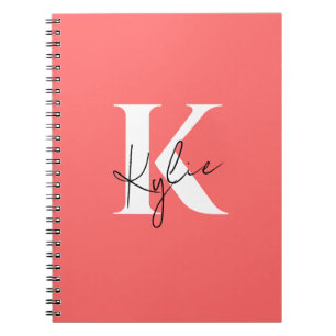 Modern Vibrant Personalized Monogram Name -  Notebook