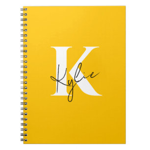Modern Vibrant Personalized Monogram Name - Notebook