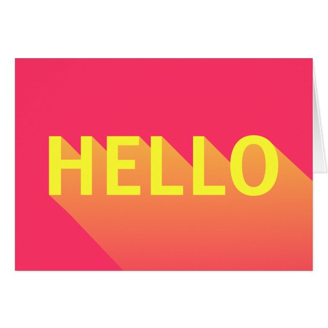 Modern Vibrant Pink and Yellow Hello Typography (Front Horizontal)