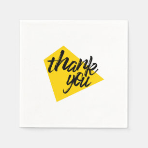 Modern, vibrant typography design of Thank You Napkin