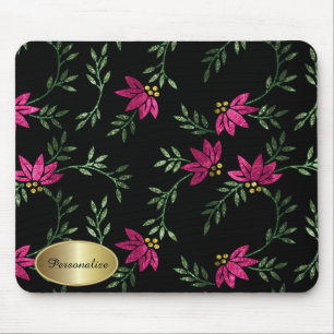 Modern Victorian Floral   Personalise Mouse Pad