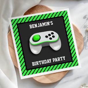 Modern Video Game Birthday Party Paper Napkin
