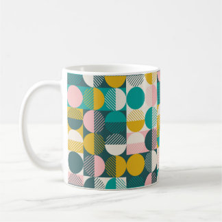 Modern vintage abstract seamless geometric pattern coffee mug