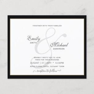 Modern Vintage Ampersand Typography Wedding QR cd Flyer