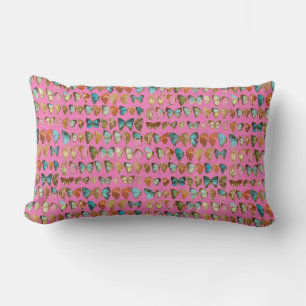 Modern Vintage Assorted Butterfly Pattern Lumbar Cushion