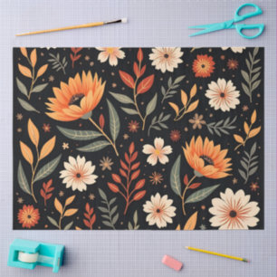 Modern Vintage Beautiful Floral Collection Tissue Paper