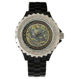 Modern Vintage Bee & Butterfly In Spider's Web Watch