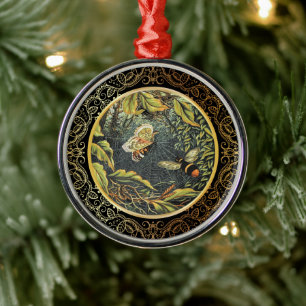 Modern Vintage Bee & Butterfly Metal Tree Decoration