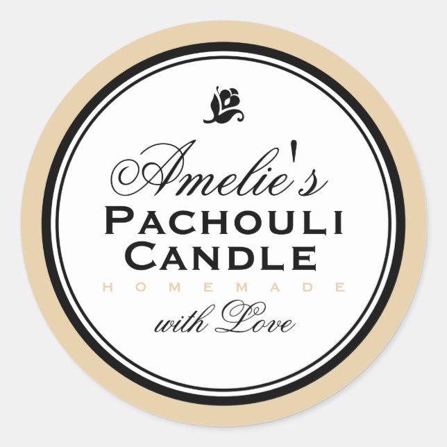 MODERN VINTAGE BEIGE | PERSONALIZED STICKER (Front)