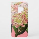 Modern Vintage Botanical Floral Monogram Case-Mate Samsung Galaxy S9 Case<br><div class="desc">Modern Vintage Botanical Floral Monogram phone case with stunning vintage double tulips in romantic shades of pink and green. Easy to customise by adding your own initial.</div>
