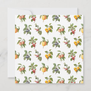 modern vintage botanical fruits